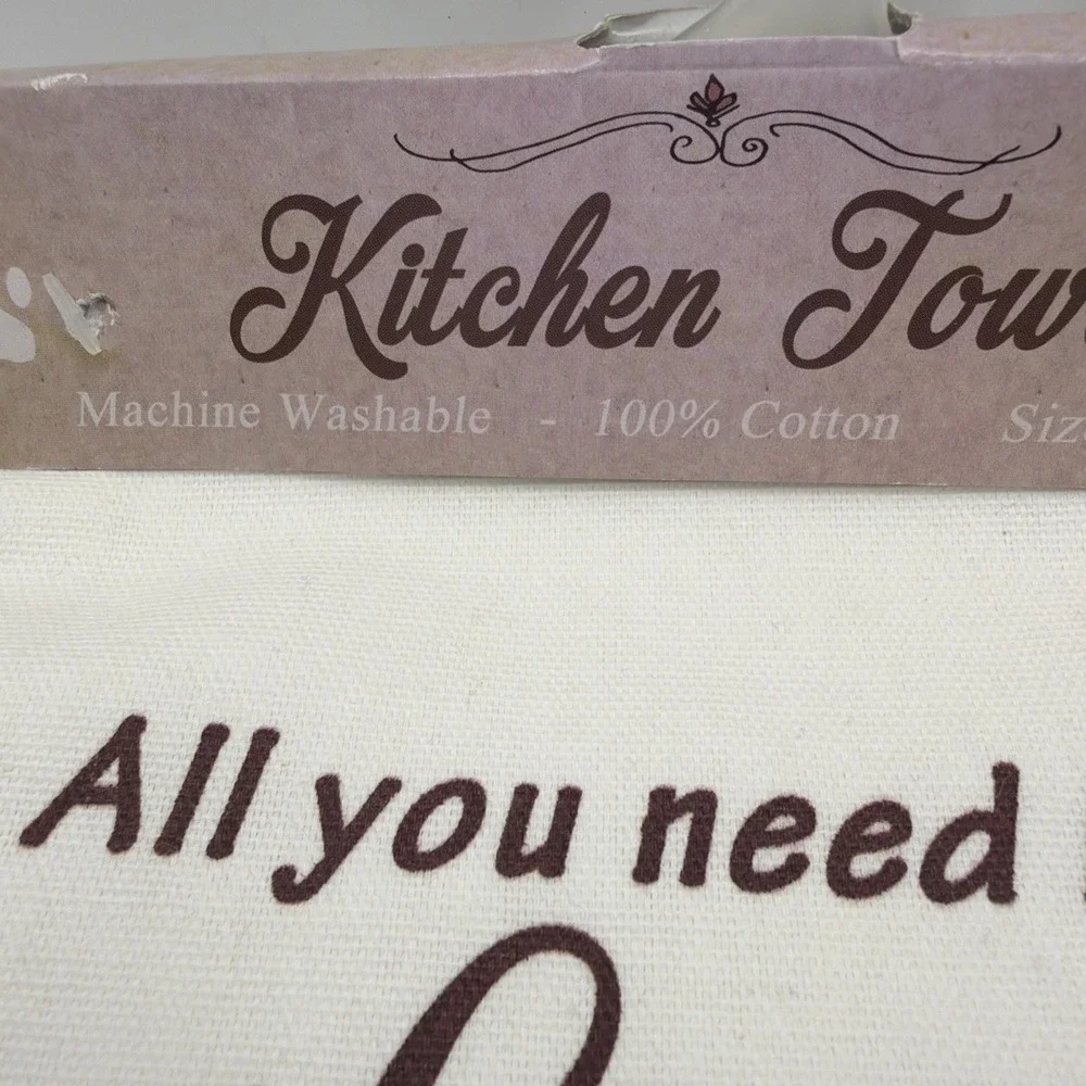 Jack Russell Terrier Dog Kitchen Towel All You Need‎ Is Love 100% Cotton